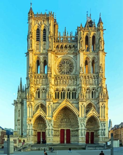 Cathedral Notre Dame Amiens paint by numbers