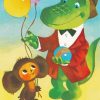 Cheburashka And The Crocodile paint by numbers