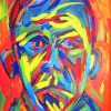 Colorful Face Oscar Kokoschka paint by number