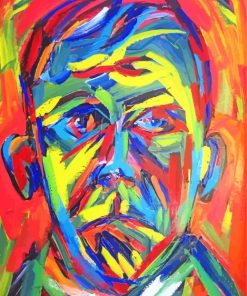 Colorful Face Oscar Kokoschka paint by number