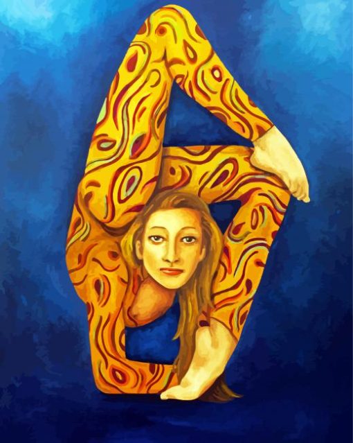 Contortionist Girl Art paint by numbers