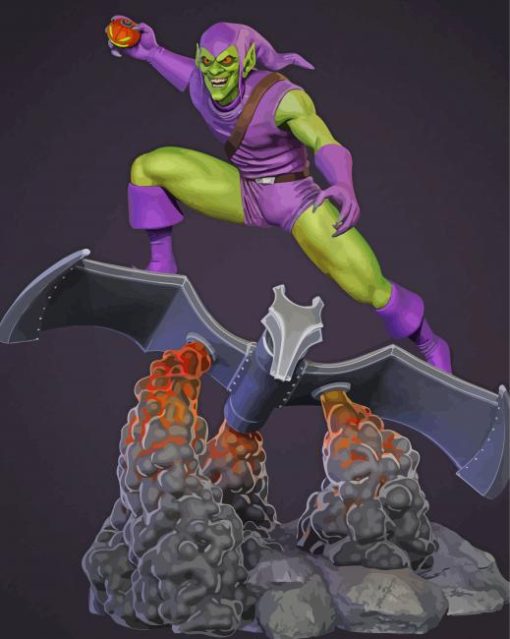 Cool Green Goblin paint by numbers