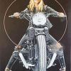 Cool Woman On Motorcycle paint by number