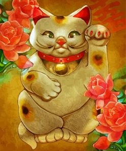 Cute Lucky Cat Art paint by numbers