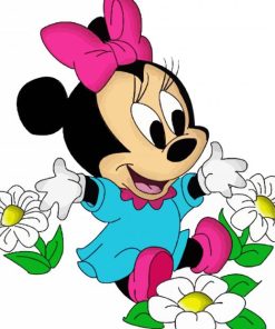 Cute Minnie Mouse Baby paint by number