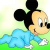 Cute Mouse Baby Cartoon paint by number