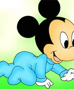 Cute Mouse Baby Cartoon paint by number