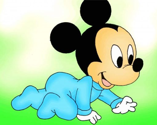 Cute Mouse Baby Cartoon paint by number