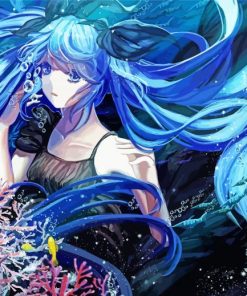 Deep Sea Girl Miku paint by numbers