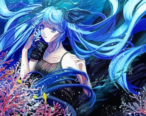 Deep Sea Girl Miku paint by numbers