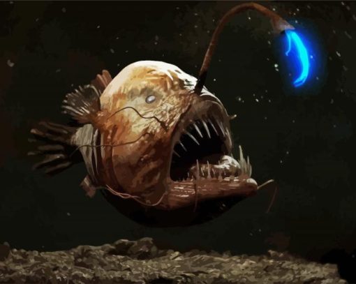 Deep Sea Fish paint by numbers