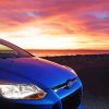 Ford Focus At Sunset Seascape paint by number