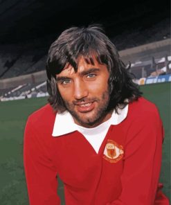 George Best Manchester United paint by numbers