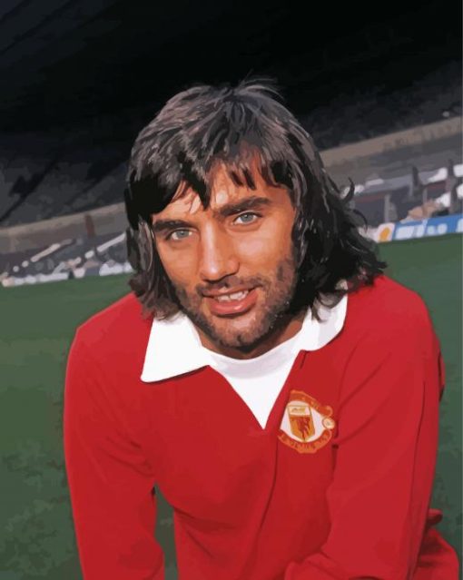 George Best Manchester United paint by numbers