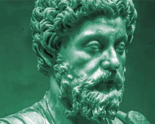 Green Marcus Aurelius paint by number