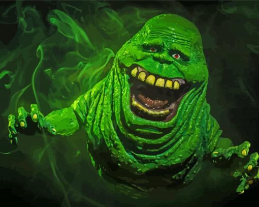 Green Slimer paint by number