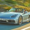 Grey Porsche Boxster paint by number