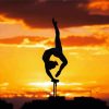 Gymnastic Contortionist Silhouette paint by numbers