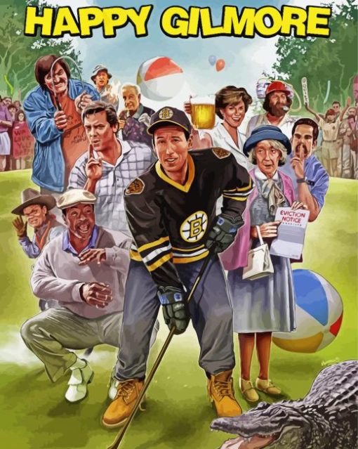 Happy Gilmore Poster Art paint by number