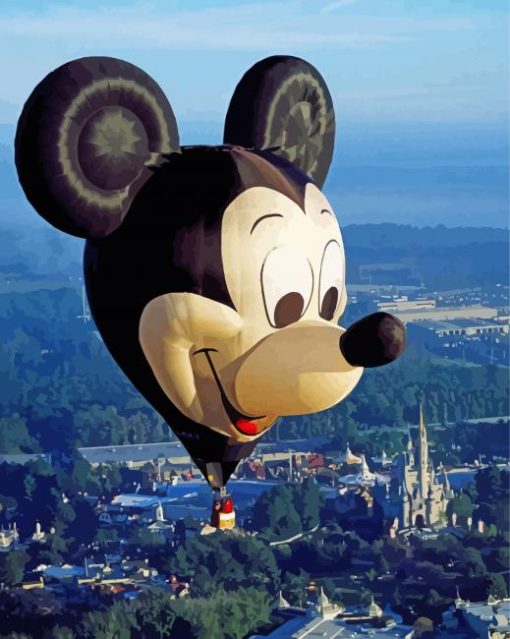 Hot Air Balloon Disney paint by number