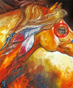 Indian Native American Horse paint by number