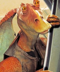 Jar Jar Binks Character paint by numbers