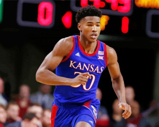 Kansas Jayhawks Basketballer paint by numbers