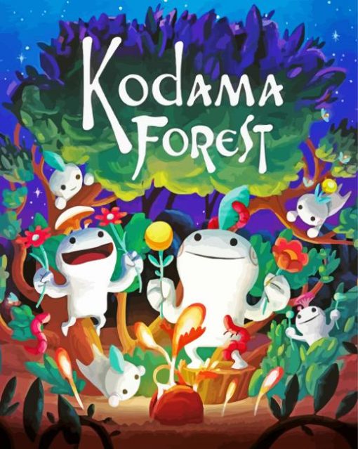 Kodama Forest Poster paint by numbers