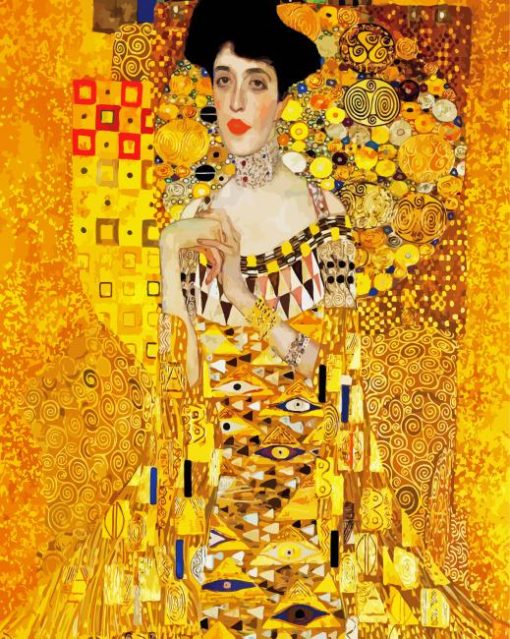 Lady In Gold Art paint by numbers