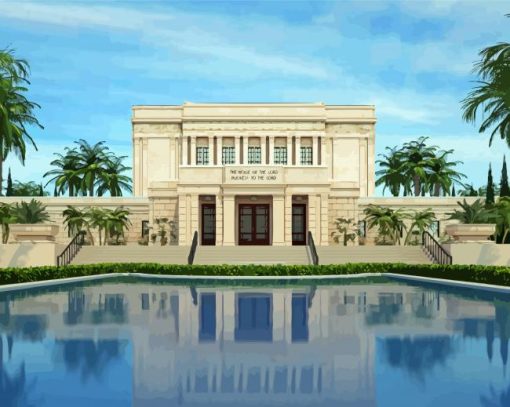 Mesa Arizona Temple paint by number