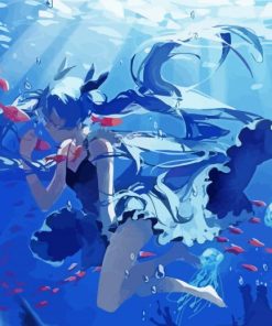 Miku Sea Girl paint by numbers