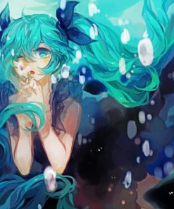 Miku Deep Sea Girl paint by numbers