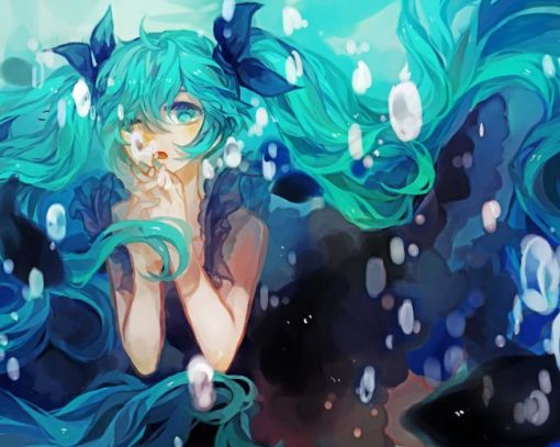 Miku Deep Sea Girl paint by numbers