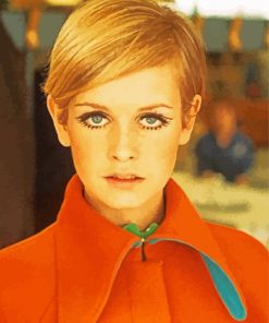 Model Twiggy paint by numbers