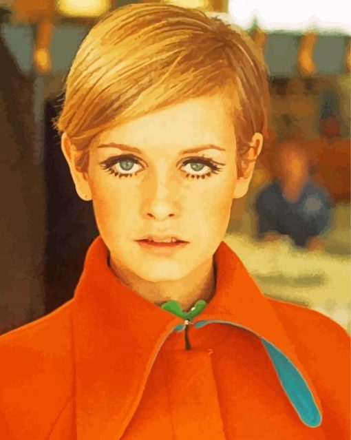 Model Twiggy paint by numbers