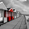 Monochrome Southwold Beach Houses paint by number