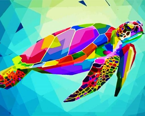 Pop Art Turtle paint by number