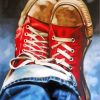 Red Converse paint by numbers