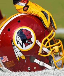 Redskins Helmet paint by numbers