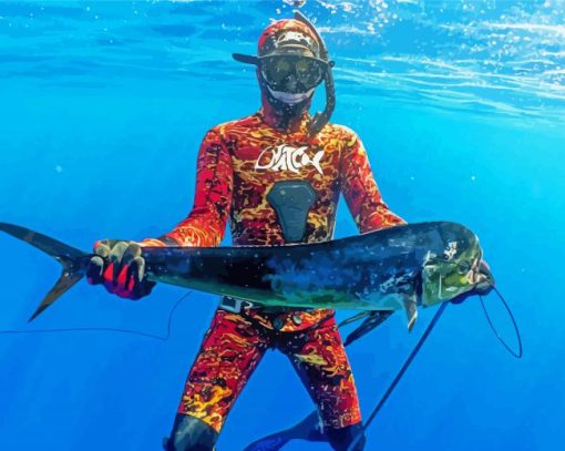 Spearfishing paint by number