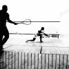 Squash Sport Players Silhouette paint by numbers