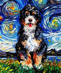 Starry Night Bernese paint by number