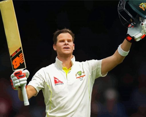 Steve Smith Cricketer paint by numbers