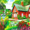 Summer Cottage Garden paint by numbers