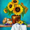 Sunflowers In Vase paint by numbers