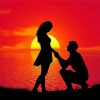 Sunset Couple Silhouette paint by number