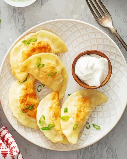 Tasty Pierogies paint by number