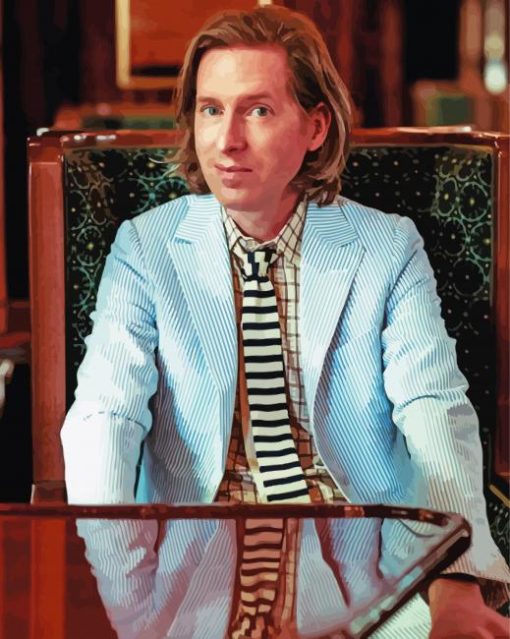 The American Filmmaker Wes Anderson paint by number