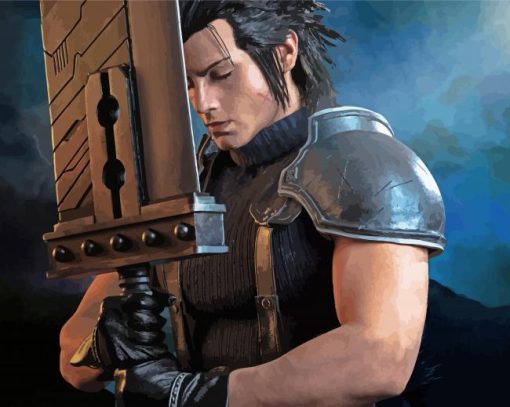 The Final Fantasy Character Zack Fair paint by numbers