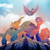 The Land Before Time Dinosaurs paint by numbers